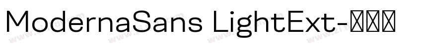 ModernaSans LightExt字体转换